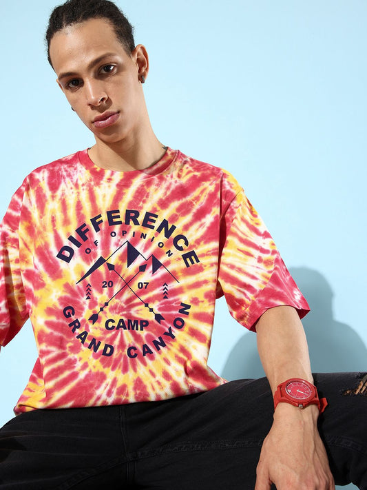 Difference of opinion Men's Oversized Tie&Dye T-Shirt